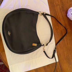 Authentic Coach Purse - leather navy blue